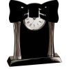 [T307] 8.25" Black/Silver Piano Finish Clock Thumbnail