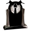 [T307] 8.25" Black/Silver Piano Finish Clock Thumbnail