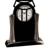 [T307] 8.25" Black/Silver Piano Finish Clock Thumbnail