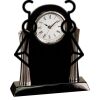 [T307] 8.25" Black/Silver Piano Finish Clock Thumbnail