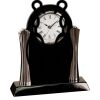 [T307] 8.25" Black/Silver Piano Finish Clock Thumbnail