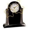 [T307] 8.25" Black/Silver Piano Finish Clock Thumbnail