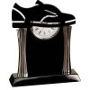 [T307] 8.25" Black/Silver Piano Finish Clock Thumbnail