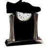 [T307] 8.25" Black/Silver Piano Finish Clock Thumbnail