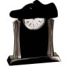 [T307] 8.25" Black/Silver Piano Finish Clock Thumbnail