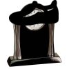 [T307] 8.25" Black/Silver Piano Finish Clock Thumbnail