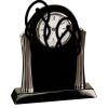 [T307] 8.25" Black/Silver Piano Finish Clock Thumbnail