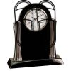 [T307] 8.25" Black/Silver Piano Finish Clock Thumbnail