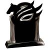 [T307] 8.25" Black/Silver Piano Finish Clock Thumbnail