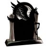 [T307] 8.25" Black/Silver Piano Finish Clock Thumbnail