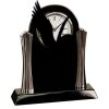 [T307] 8.25" Black/Silver Piano Finish Clock Thumbnail