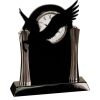 [T307] 8.25" Black/Silver Piano Finish Clock Thumbnail