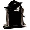 [T307] 8.25" Black/Silver Piano Finish Clock Thumbnail