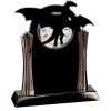 [T307] 8.25" Black/Silver Piano Finish Clock Thumbnail