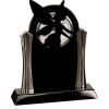 [T307] 8.25" Black/Silver Piano Finish Clock Thumbnail