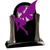 [T307] 8.25" Black/Silver Piano Finish Clock Thumbnail