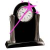 [T307] 8.25" Black/Silver Piano Finish Clock Thumbnail