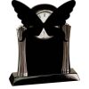 [T307] 8.25" Black/Silver Piano Finish Clock Thumbnail