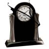 [T307] 8.25" Black/Silver Piano Finish Clock Thumbnail
