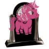 [T307] 8.25" Black/Silver Piano Finish Clock Thumbnail