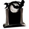 [T307] 8.25" Black/Silver Piano Finish Clock Thumbnail