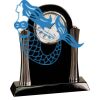[T307] 8.25" Black/Silver Piano Finish Clock Thumbnail