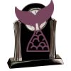 [T307] 8.25" Black/Silver Piano Finish Clock Thumbnail