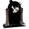 [T307] 8.25" Black/Silver Piano Finish Clock Thumbnail