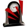 [T307] 8.25" Black/Silver Piano Finish Clock Thumbnail