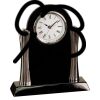 [T307] 8.25" Black/Silver Piano Finish Clock Thumbnail