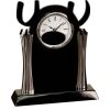 [T307] 8.25" Black/Silver Piano Finish Clock Thumbnail