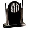 [T307] 8.25" Black/Silver Piano Finish Clock Thumbnail