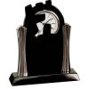 [T307] 8.25" Black/Silver Piano Finish Clock Thumbnail