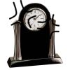 [T307] 8.25" Black/Silver Piano Finish Clock Thumbnail