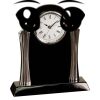 [T307] 8.25" Black/Silver Piano Finish Clock Thumbnail