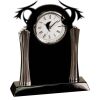 [T307] 8.25" Black/Silver Piano Finish Clock Thumbnail