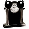 [T307] 8.25" Black/Silver Piano Finish Clock Thumbnail