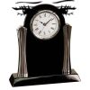 [T307] 8.25" Black/Silver Piano Finish Clock Thumbnail