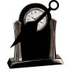 [T307] 8.25" Black/Silver Piano Finish Clock Thumbnail