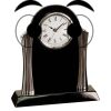 [T307] 8.25" Black/Silver Piano Finish Clock Thumbnail