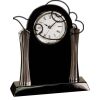 [T307] 8.25" Black/Silver Piano Finish Clock Thumbnail