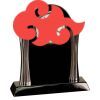[T307] 8.25" Black/Silver Piano Finish Clock Thumbnail
