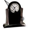 [T307] 8.25" Black/Silver Piano Finish Clock Thumbnail