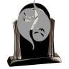 [T307] 8.25" Black/Silver Piano Finish Clock Thumbnail