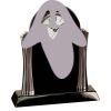 [T307] 8.25" Black/Silver Piano Finish Clock Thumbnail