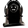 [T307] 8.25" Black/Silver Piano Finish Clock Thumbnail