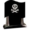 [T307] 8.25" Black/Silver Piano Finish Clock Thumbnail