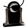 [T307] 8.25" Black/Silver Piano Finish Clock Thumbnail