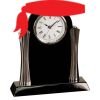 [T307] 8.25" Black/Silver Piano Finish Clock Thumbnail
