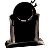 [T307] 8.25" Black/Silver Piano Finish Clock Thumbnail